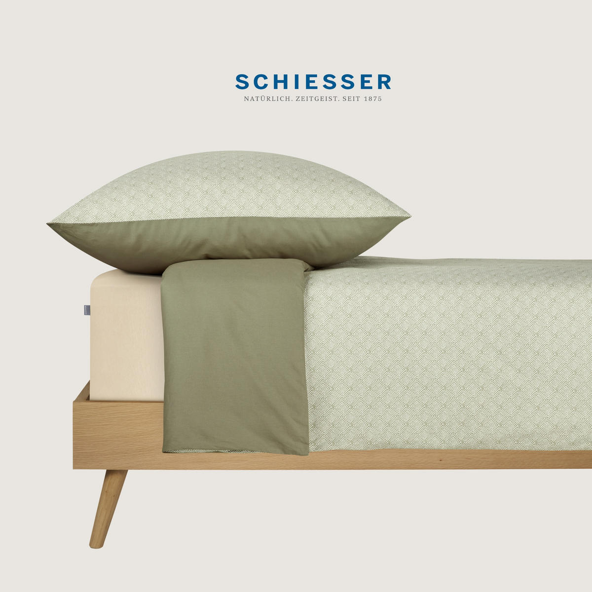 BETTWÄSCHESET Ethno - Renforcé - 2-teilig - 135 x 200 cm - Grün - Grün, Textil (135/200cm) - SCHIESSER