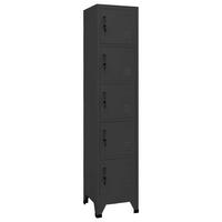 SCHLIESSFACHSCHRANK Anthrazit 38/40/180 Cm Stahl - Anthrazit, Metall (40/180/38cm) - vidaXL