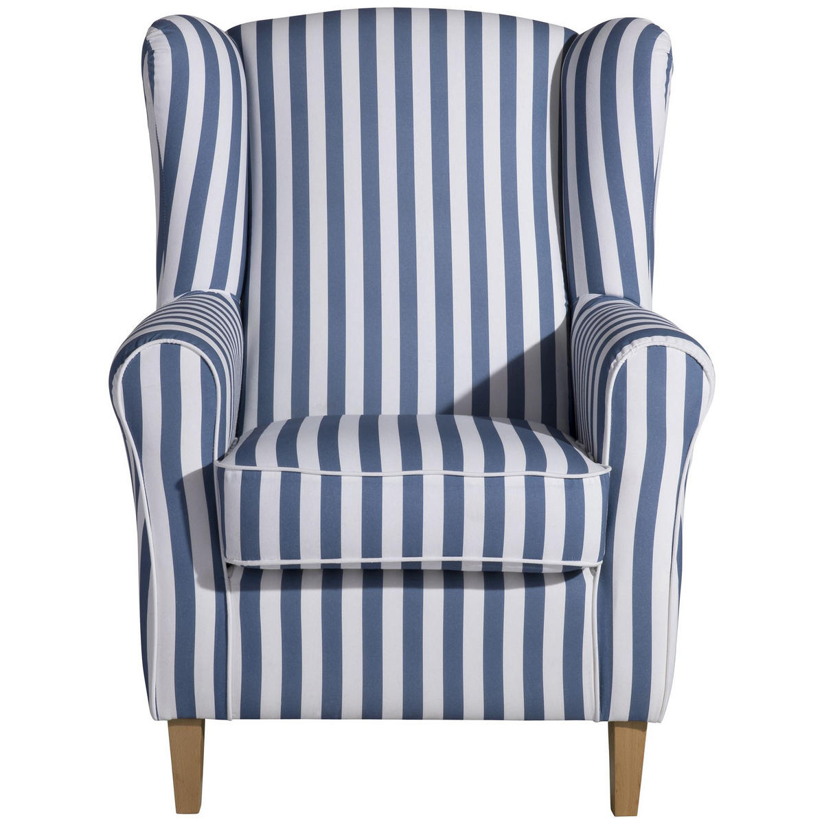 OHRENBACKENSESSEL Karlen Flachgewebe blau - Blau, Kunststoff (77/103/86cm) - 58aufmkessel