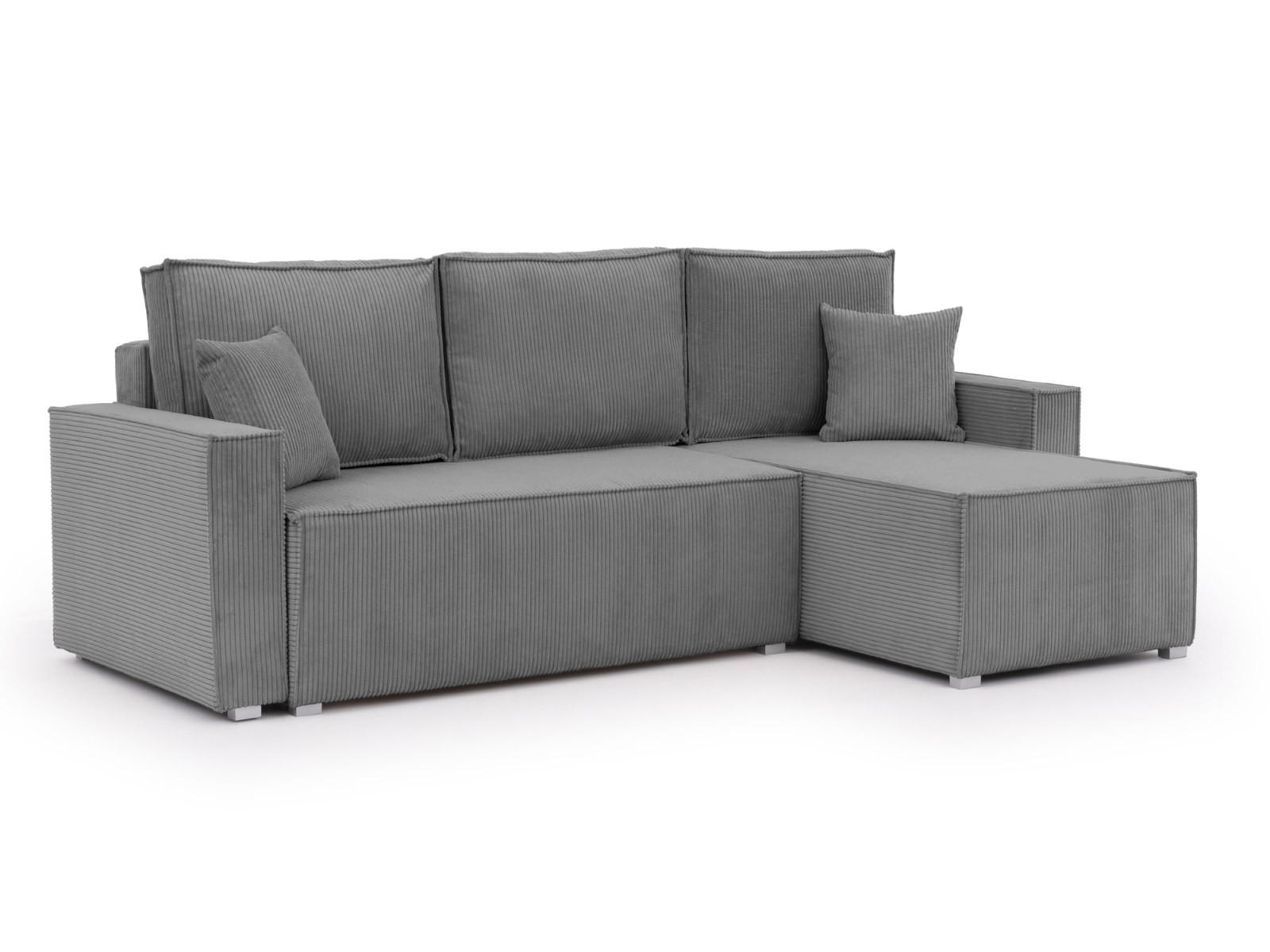 S-Style Ecksofa Grau 237x148 cm