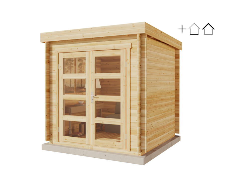 Alpholz Gartenhaus Natur 230x228x230 cm