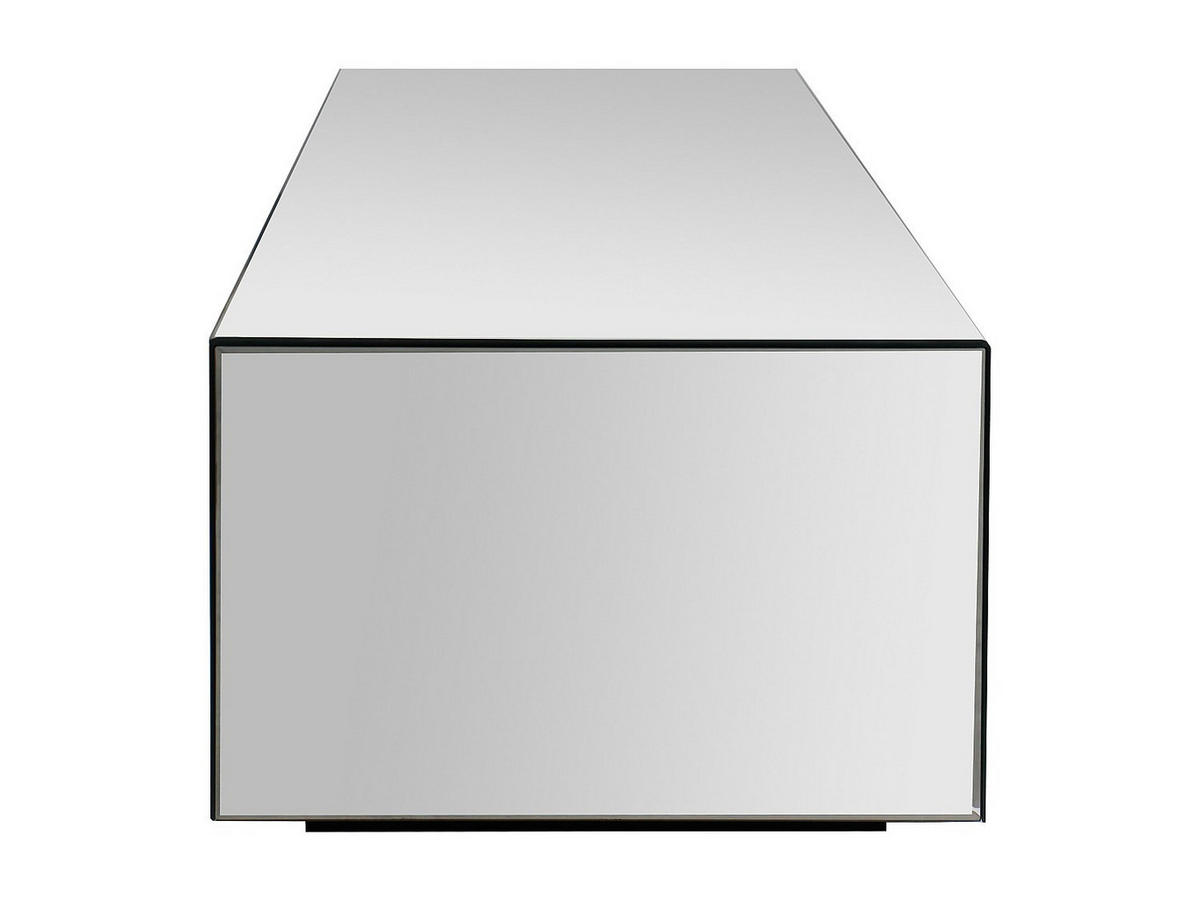 COUCHTISCH aus MDF und Spiegel – MIRZEA - Silberfarben, Glas (47/120/34cm) - Vente-Unique