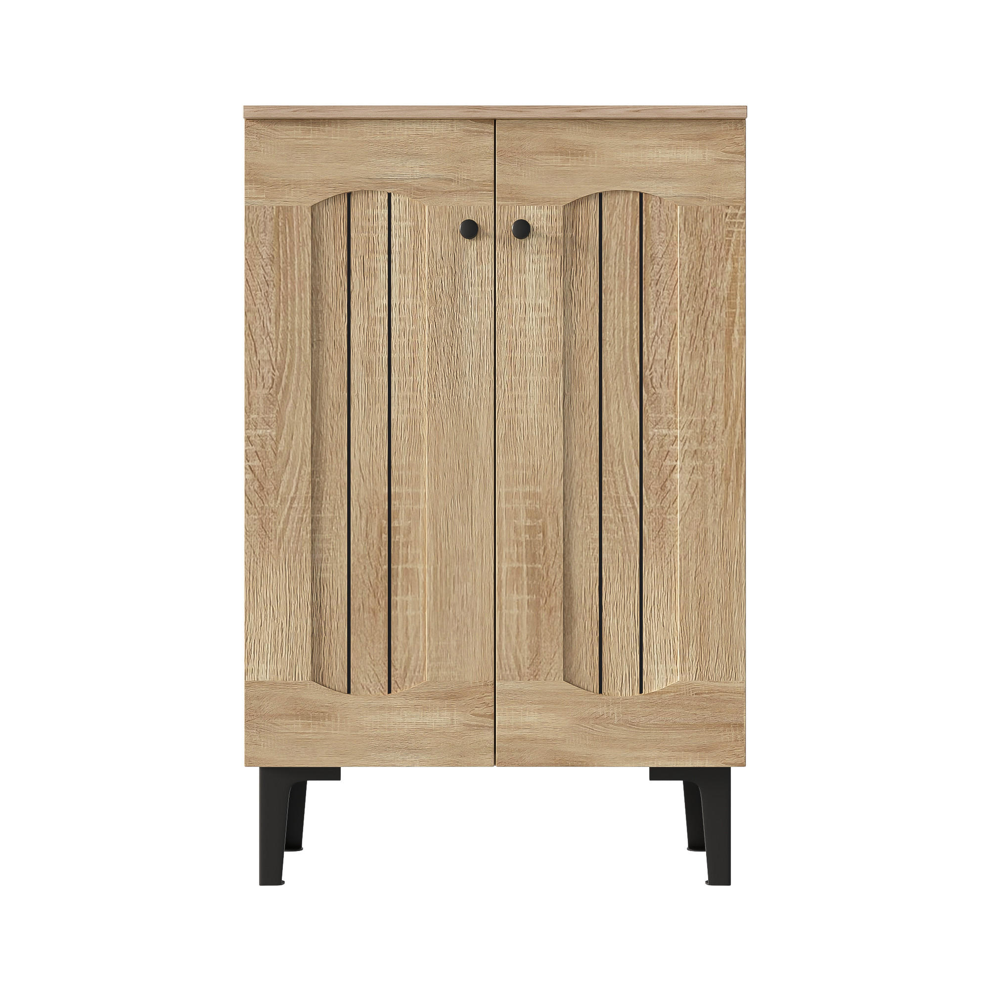 SCHUHSCHRANK Holzfarbe 60/31,5/95 cm - Naturfarben, Holzwerkstoff (60/95/31.5cm) - PANGIVO