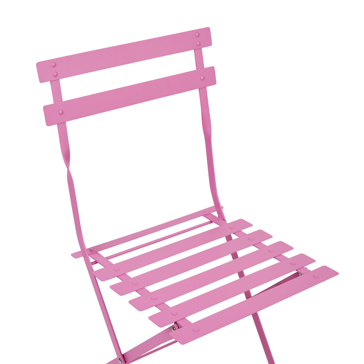 BALKONSET 2-Sitzer rosa zusammenklappbar Fiori - Pink, Metall - Beliani