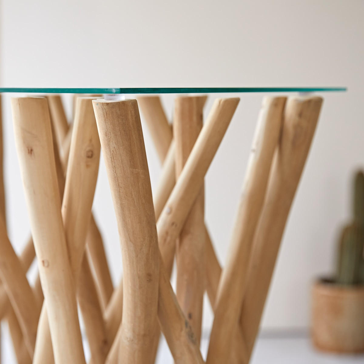 KONSOLENTISCH River Natur aus Teak - Naturfarben, Holz (35/92/90cm) - Tikamoon