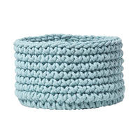 AUFBEWAHRUNGSKORB Baumwolle 37/21 cm - Pastellblau, Textil (37/37/21cm) - Homescapes