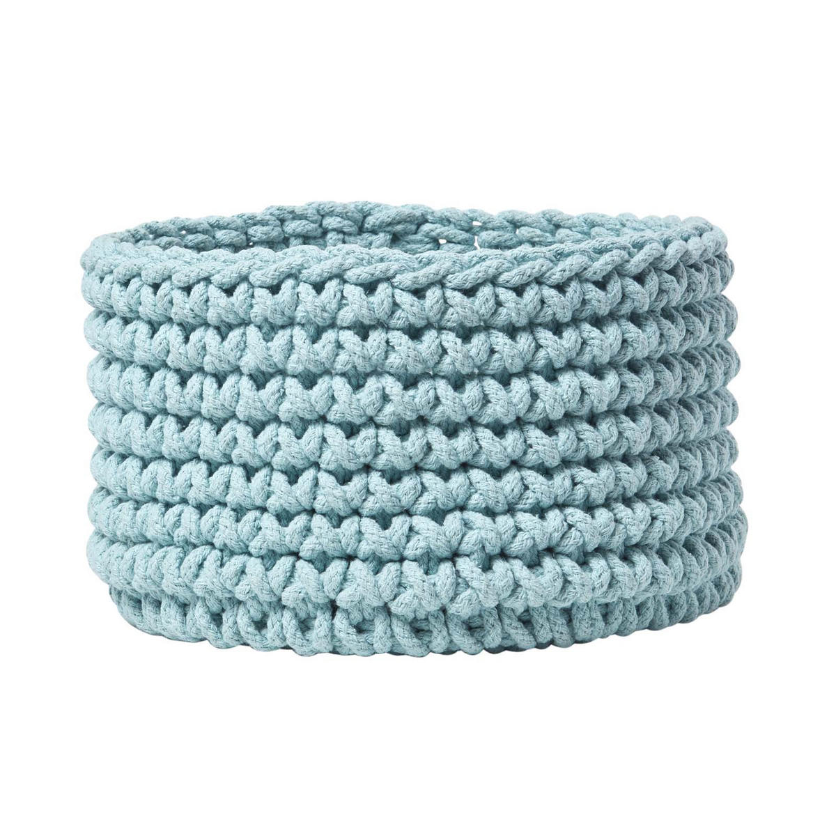 AUFBEWAHRUNGSKORB Baumwolle 37/21 cm - Pastellblau, Textil (37/37/21cm) - Homescapes