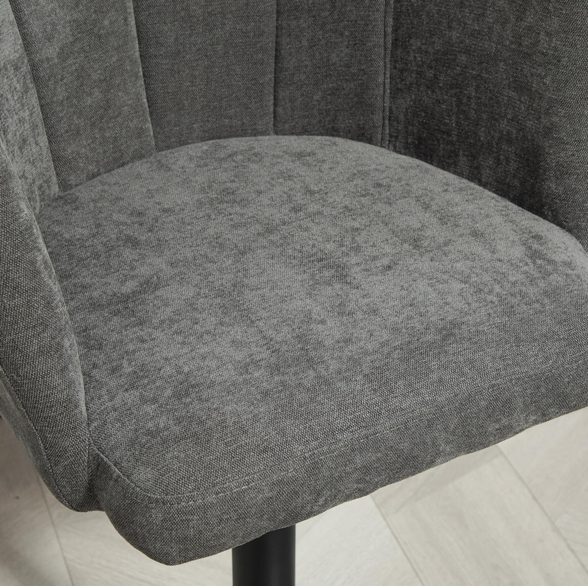 BARHOCKER 2er-Set, höhenverstellbar und drehbar mit Fußstütze, Dunkelgrau - Dunkelgrau, Textil (53/110/59cm) - MIVRAY