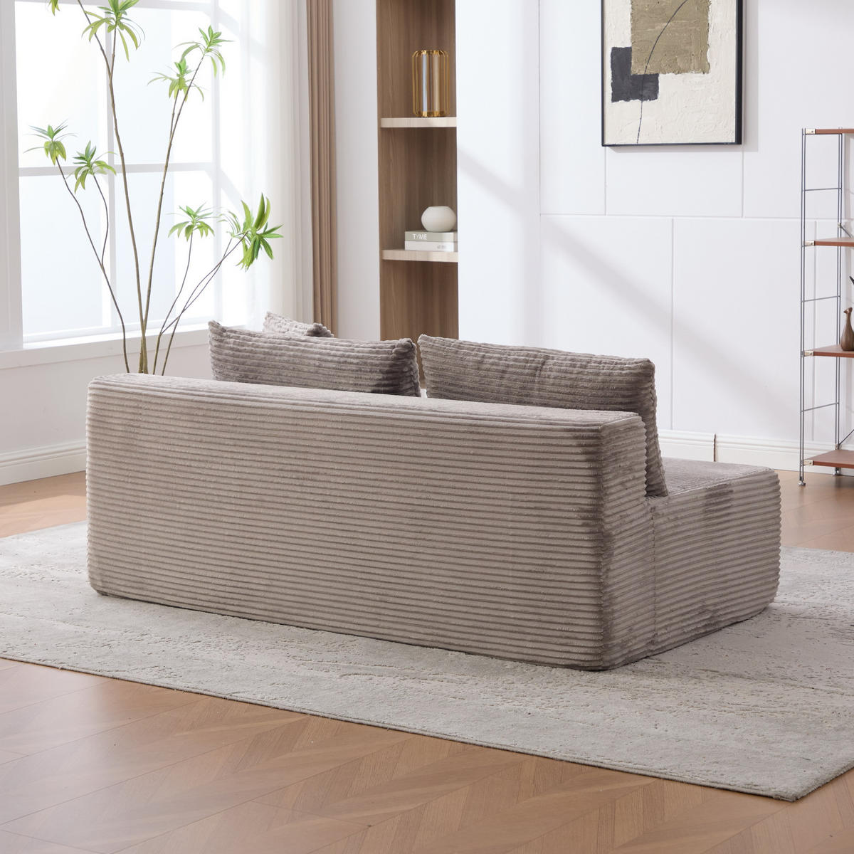 SOFAELEMENT 172/99/74.5 cm Grau mit rutschfestem Boden - Grau, Textil (99/74.5/172cm) - Oxeza