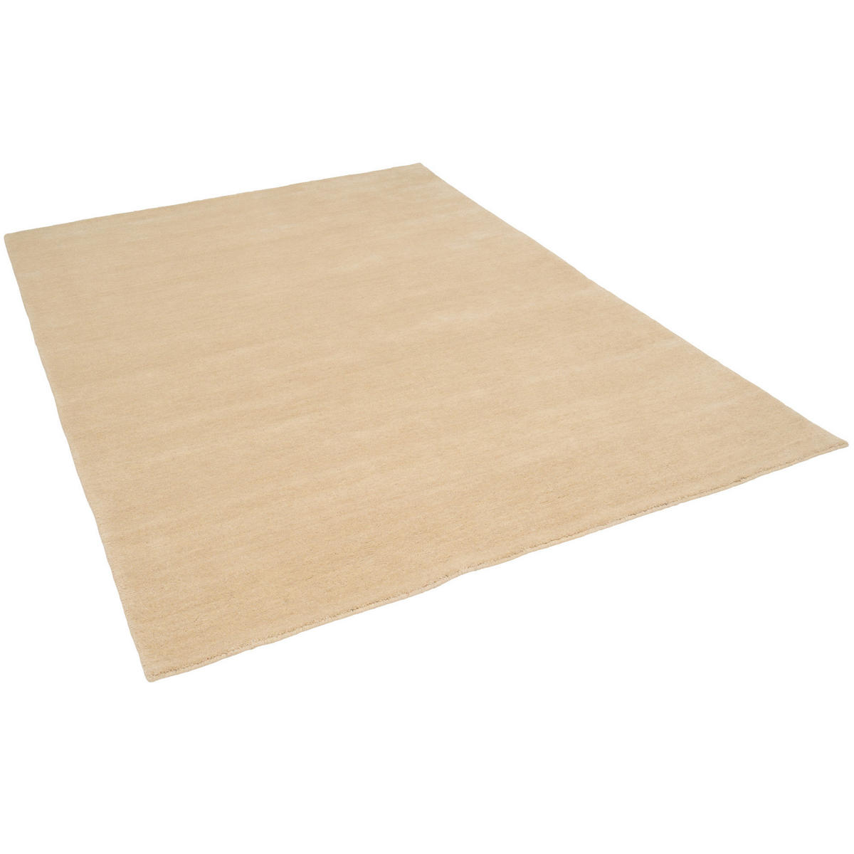 WOLLE NATUR TEPPICH GABBEH MAYA EINFARBIG - Creme, Textil (90/160cm) - Pergamon