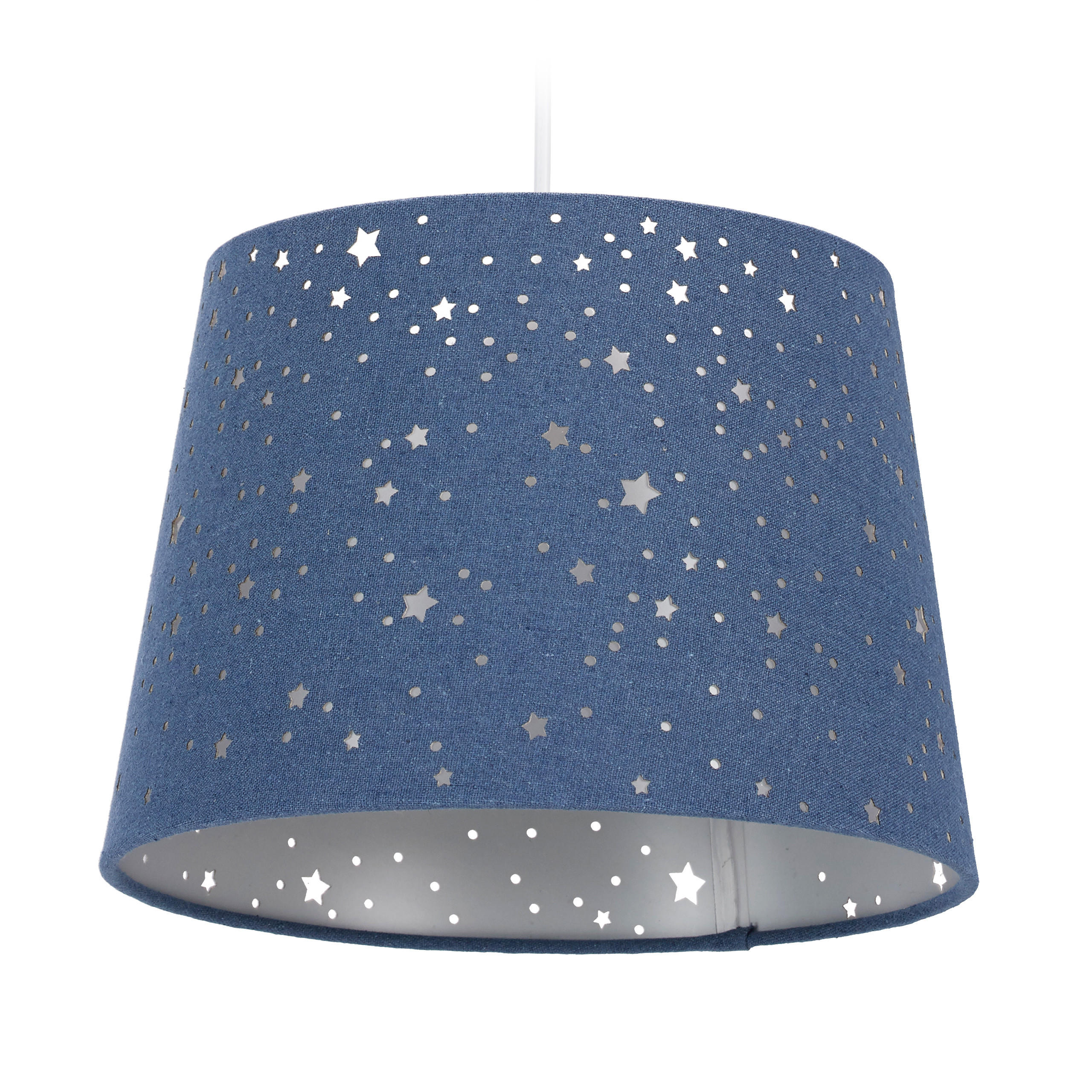 KINDERZIMMERLAMPE - Dunkelblau, Kunststoff/Textil (27/27/122cm) - Relaxdays