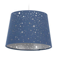 KINDERZIMMERLAMPE - Dunkelblau, Kunststoff/Textil (27/27/122cm) - Relaxdays