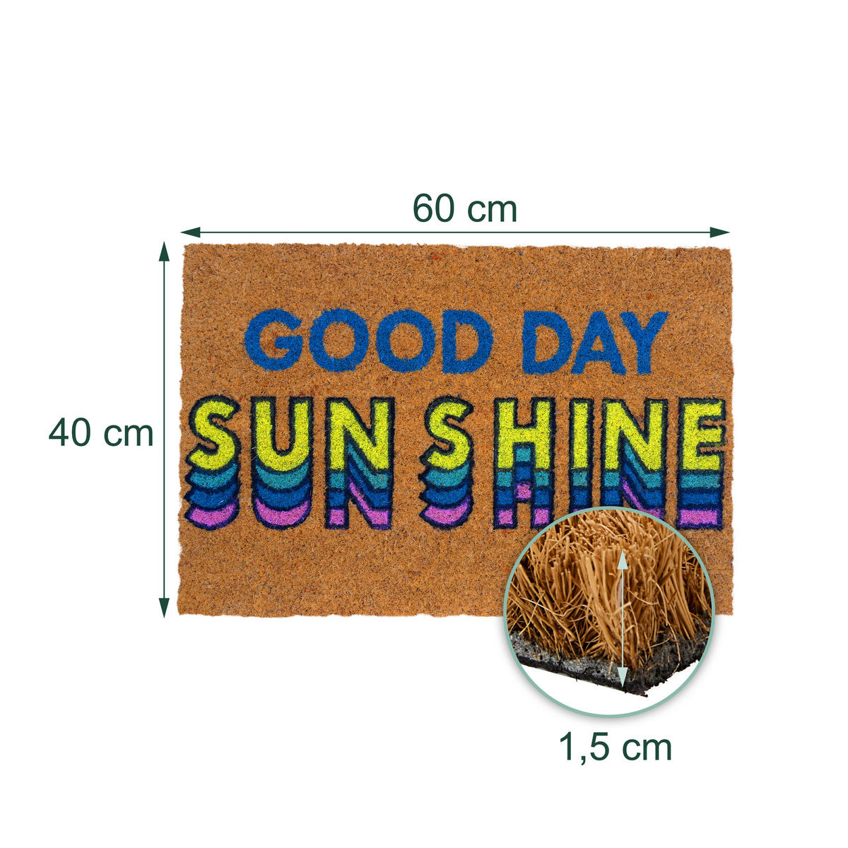 ROHOŽ - viacfarebná, textil/plast (60/40cm) - Relaxdays