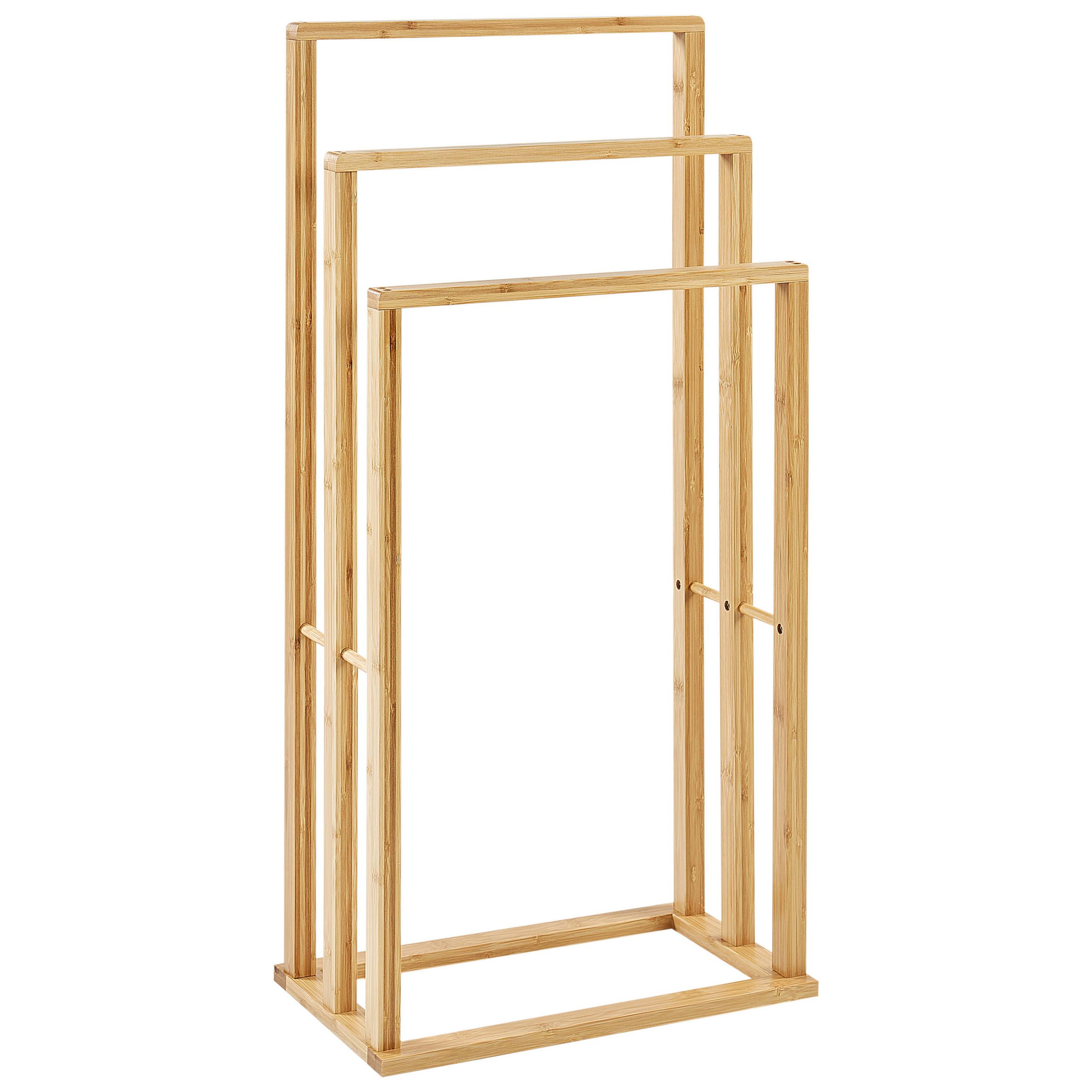 HANDTUCHSTÄNDER Bambusholz hellbraun 40 x 81 cm Tupelo - Hellbraun, Holz (40/81/24cm) - Beliani
