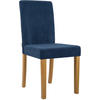 ESSZIMMERSTUHL Cord Blau - Blau/Naturfarben, Holz/Textil (41/91/47cm) - CLP