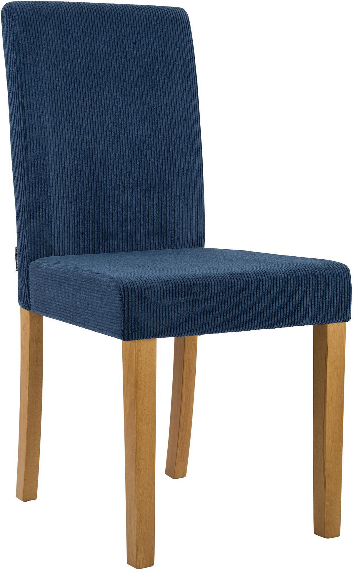 ESSZIMMERSTUHL Cord Blau - Blau/Naturfarben, Holz/Textil (41/91/47cm) - CLP