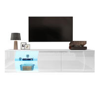 TV-ELEMENT mit 3 Türen und LED 180 x 40 x 45 cm Weiß - Weiß, Holzwerkstoff (40/45/180cm) - Beauniv