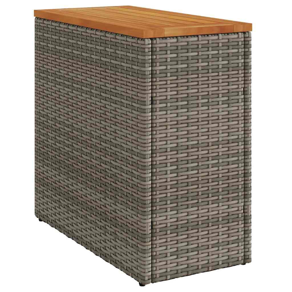 vidaXL Garten-Beistelltisch Grau 27.5x55x58 cm
