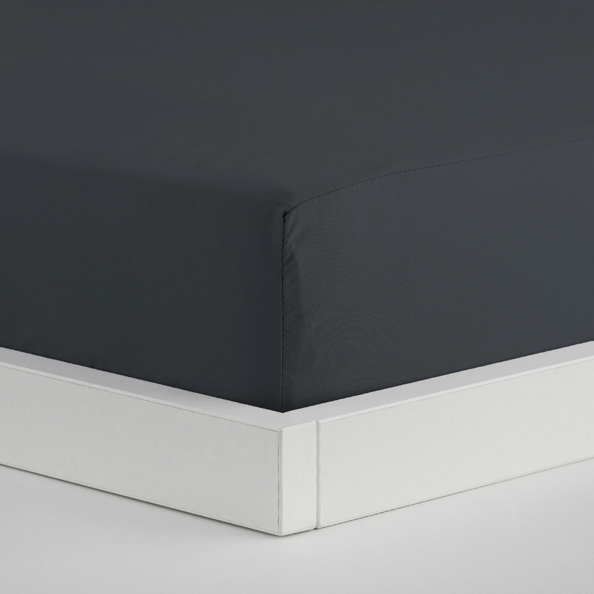 SPANNBETTLAKEN Micros - Dunkelgrau, Textil (90/200cm) - home&you