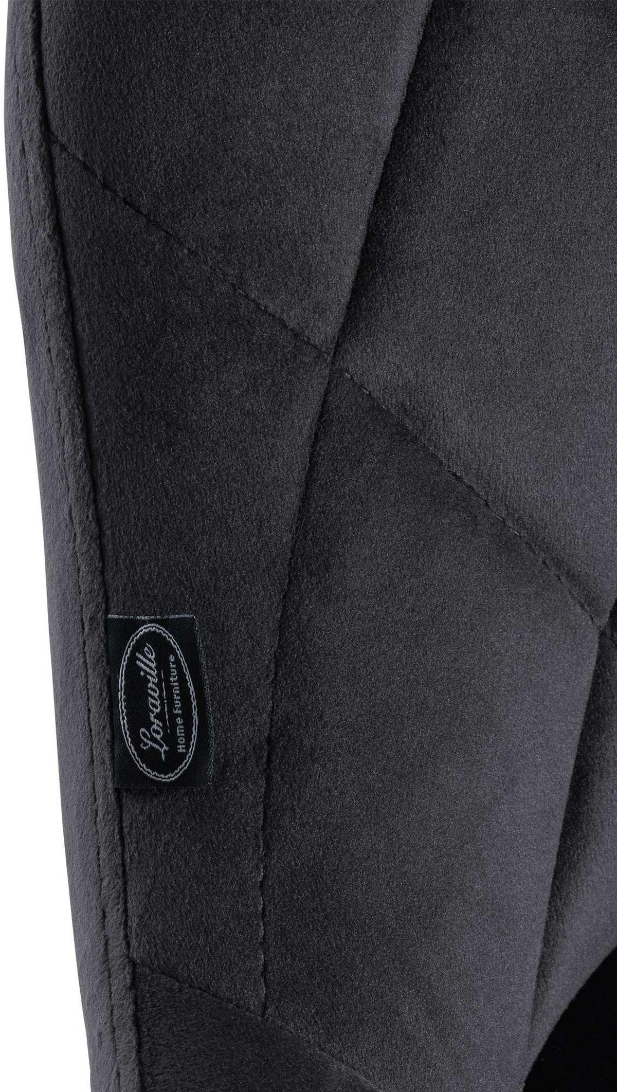 BARHOCKER Stoff dunkelgrau - Dunkelgrau/Schwarz, Textil/Metall (46/83/49cm) - CLP