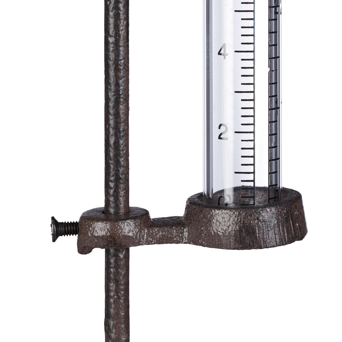REGENMESSER Hahn - Dunkelbraun, Glas/Metall (2.5/54cm) - Relaxdays