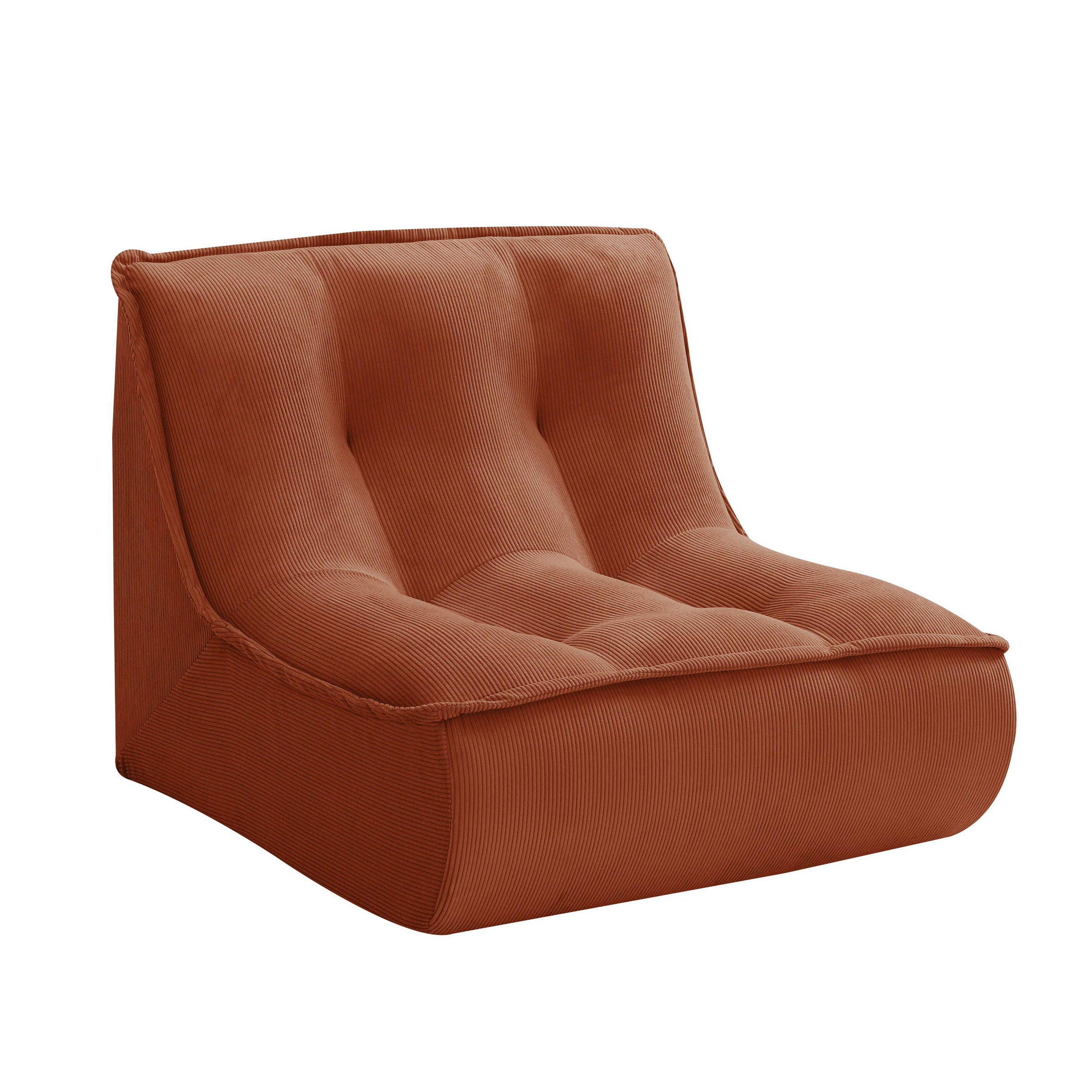 SESSEL, Terrakotta - Rot, Textil (90/70/80cm) - Oviala