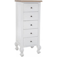 KOMMODE eckig 45/41/111 cm Holz natura/weiß - Eukalyptusholzfarben/Weiß, Holz (45/111/41cm) - CLP