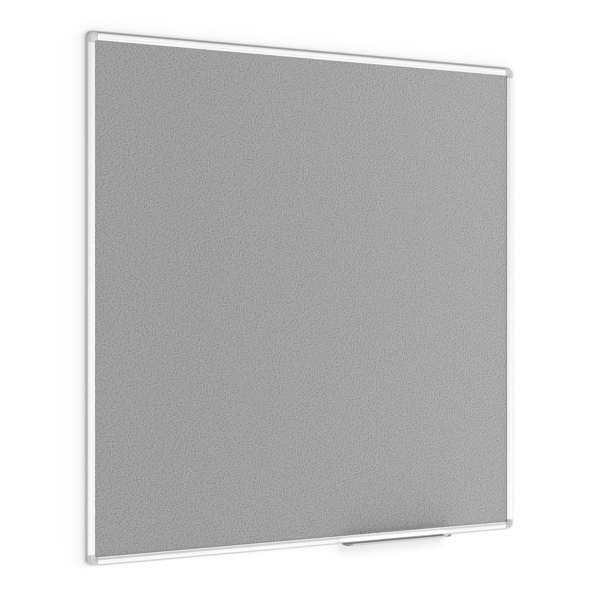 FILZTAFEL mit Aluminiumrahmen 120x120, Grau - Grau, Metall (120/120/1.6cm) - ALLboards