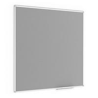 FILZTAFEL mit Aluminiumrahmen 120x120, Grau - Grau, Metall (120/120/1.6cm) - ALLboards