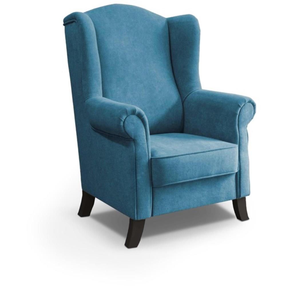 Beautysofa KŘESLO UŠÁK Leonardo modré