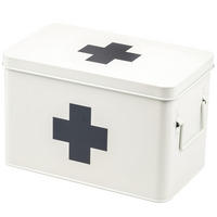 MEDIZINBOX, weiß, Metall - Weiß, Metall (32.5/20.5/20cm) - eluno