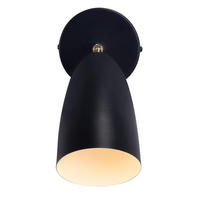 WANDLEUCHTE Chromium 10/10/22 cm - Schwarz, Metall (10/22/10cm) - ZMH