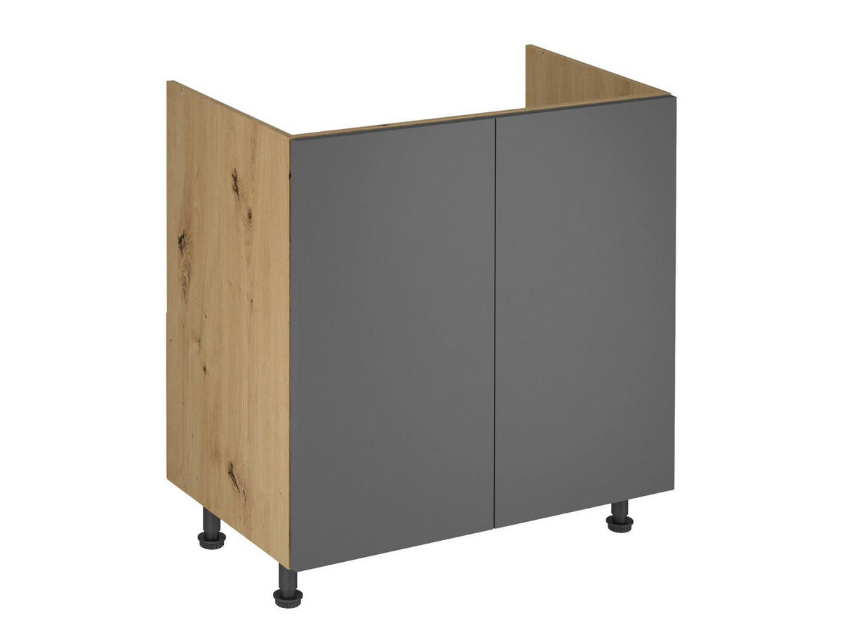 SPÜLENSCHRANK 80 cm – Nexa D80Z P/L – Beige - Beige, Holzwerkstoff (80/82/47cm) - ROYAL24_MARKT