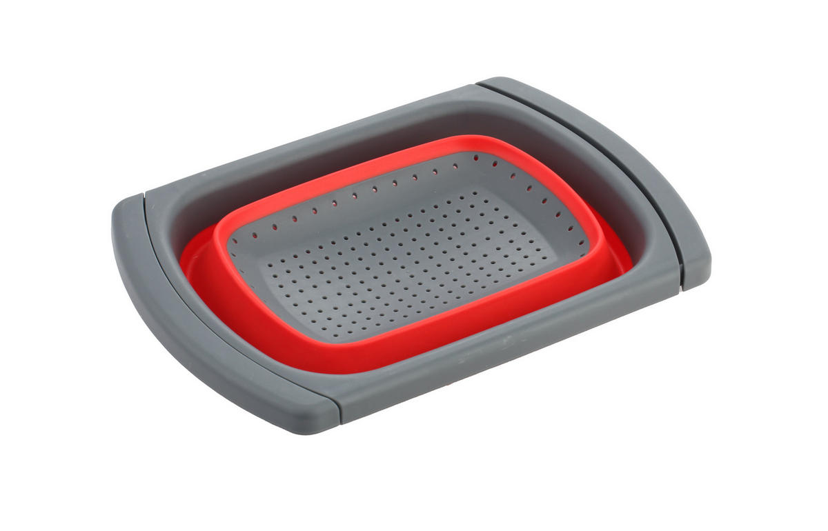 SIEB Modern Kitchen Grau Rot 39/26.5/4.5 cm Kunstoff - Rot/Grau, Kunststoff (26.5cm) - Mondex