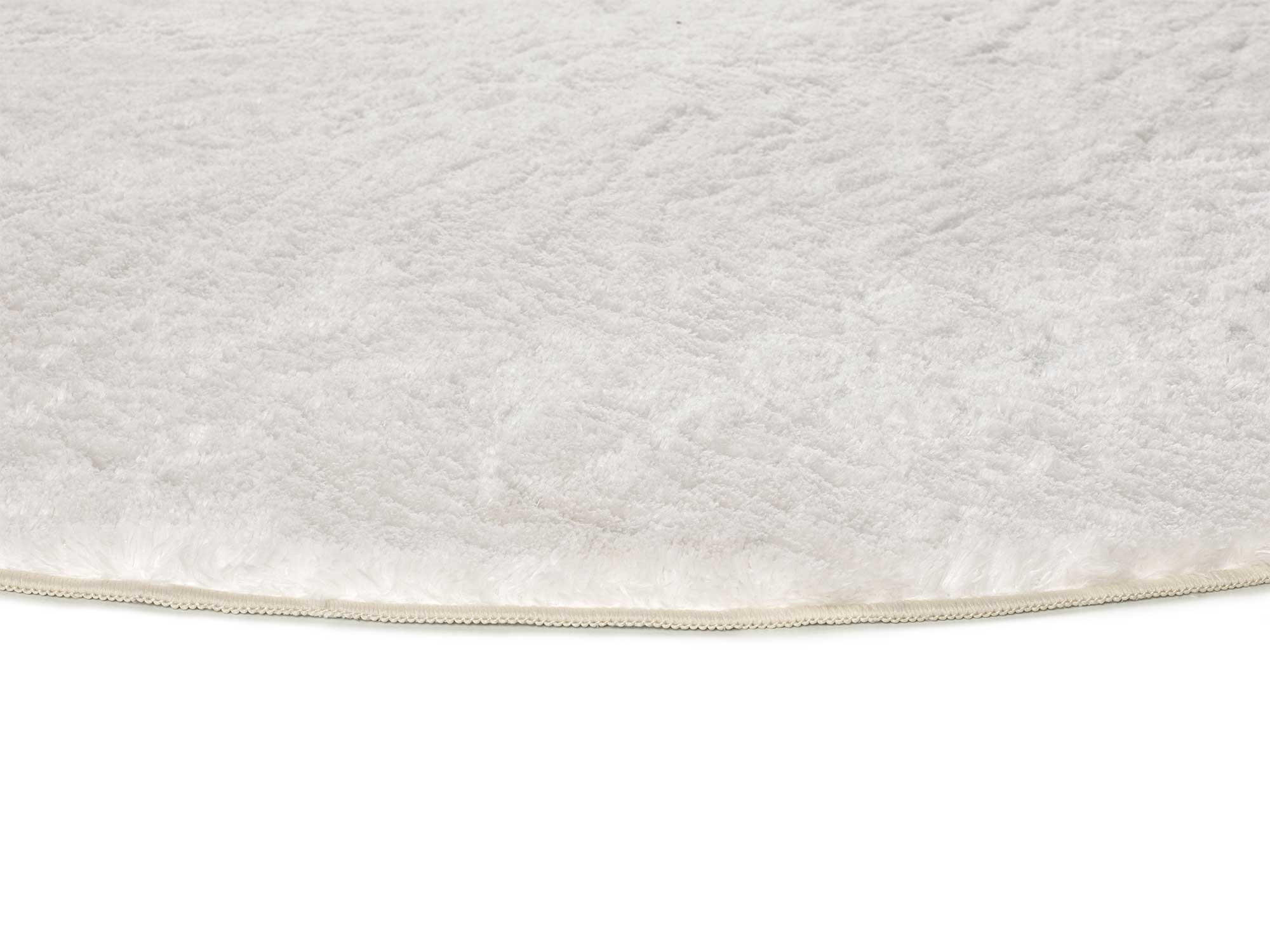 HOCHFLORTEPPICH Weiß Roma 120/120 cm - Weiß, Kunststoff/Textil (120/120cm) - Atticgo