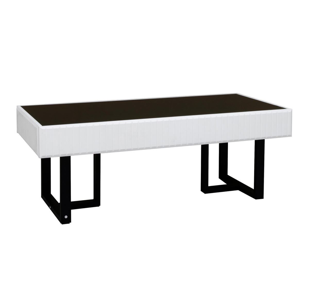 COUCHTISCH aus MDF & Spanplatte 110x50,5x41 cm in Weiß - Weiß, Holzwerkstoff (110/50.5/41cm) - Modfu