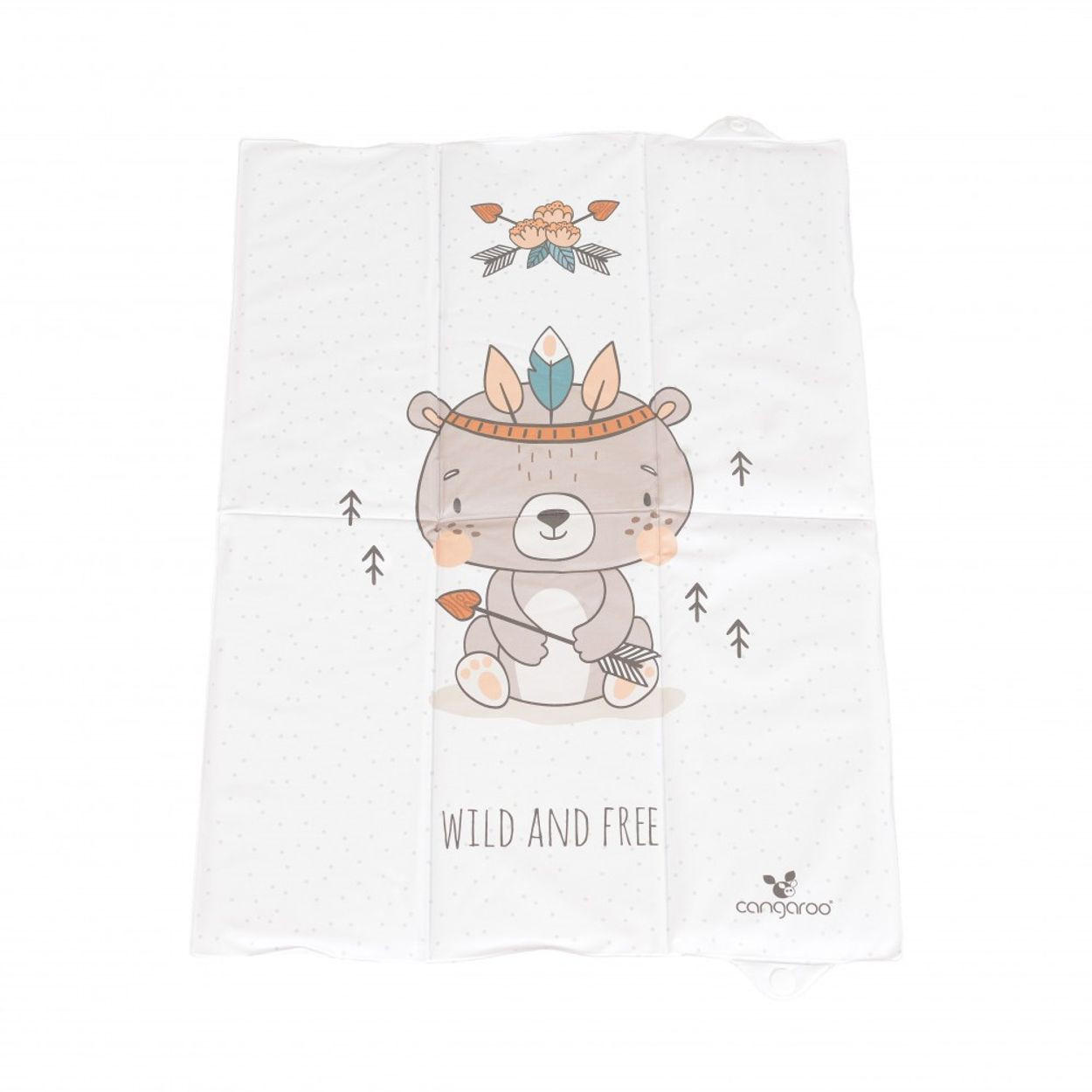 WICKELAUFLAGE Wild beige Polyester, PVC, wasserdicht, waschbar, faltbar, 40 x 60 cm, ab Geburt - Beige, Kunststoff (40/60cm) - Cangaroo