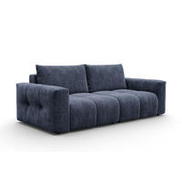 SOFA VERONA 3-Sitzer, Marineblau - Blau/Schwarz, Holz/Textil (224/83/110cm) - Courtois Laville