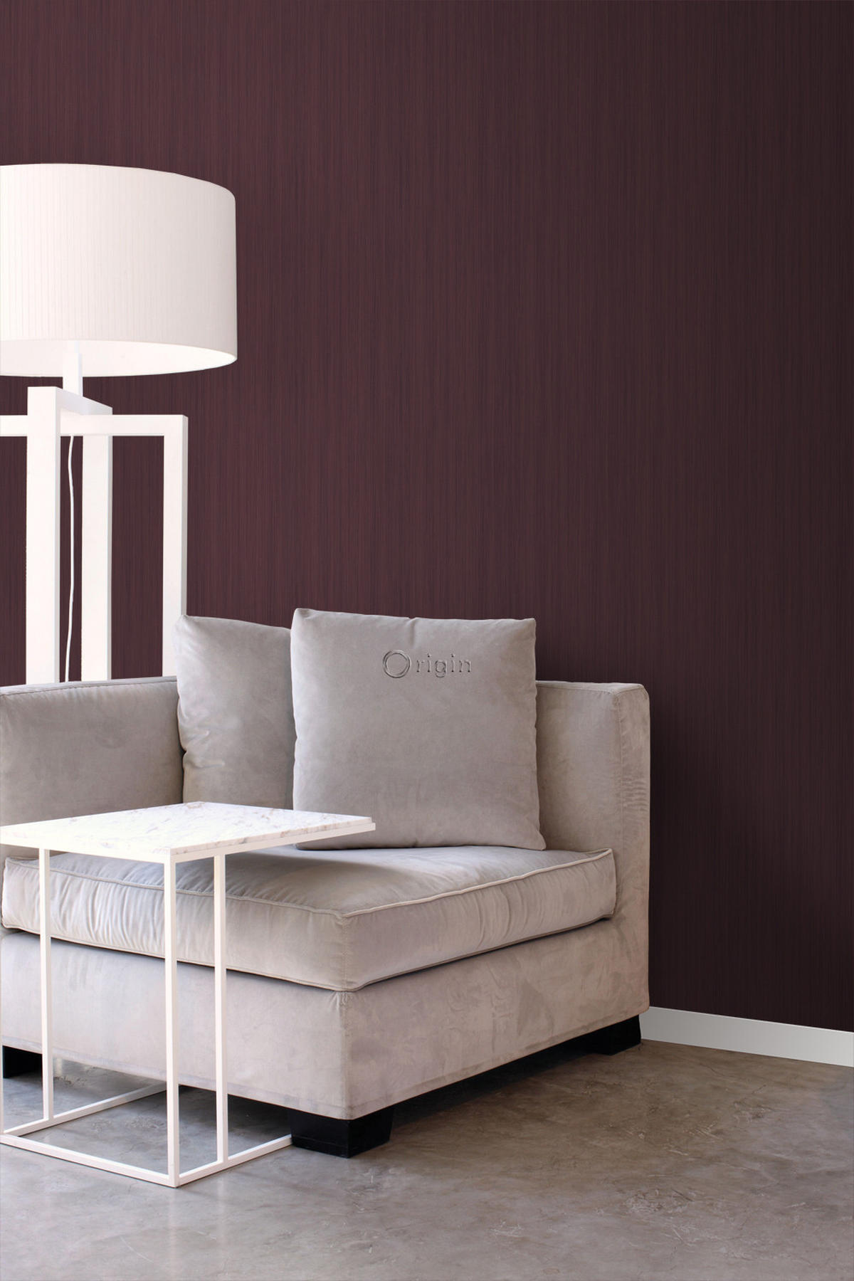 TAPETE feine Streifen 53 cm x 10.05 m - Lila, Papier (53/1000cm) - Origin Wallcoverings
