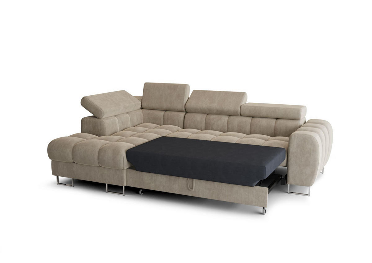 ECKSOFA Bastien Mit Schlaffunktion - Rotbraun, Holzwerkstoff/Textil (170/260cm) - Fun Möbel