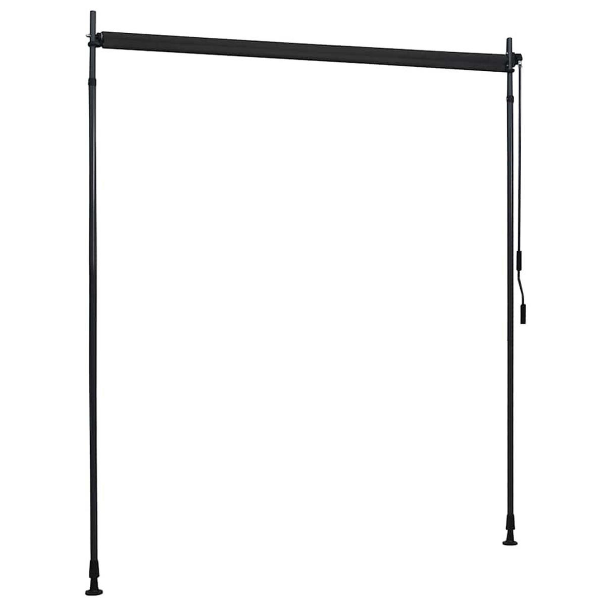 AUSSENROLLO 200/270 Cm Anthrazit - Anthrazit, Textil (200/270cm) - vidaXL