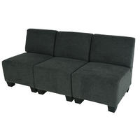3-SITZER SOFA COUCH MODULAR Anthrazit - Anthrazit, Textil (171/76/72cm) - MCW