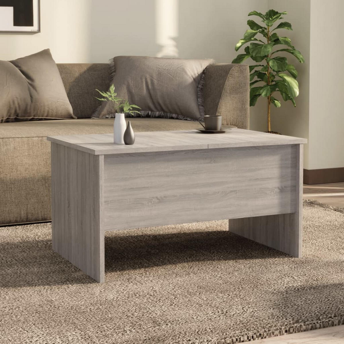COUCHTISCH Grau Sonoma 80x50x42,5 cm Holzwerkstoff - Grau, Holzwerkstoff (80/50/42.5cm) - furnicato