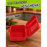 BROTDOSE The Grinch Rot 17,5 x 12,8 x 6,9 cm - Rot, Kunststoff (17.5/6.9/12.8cm) - United Labels