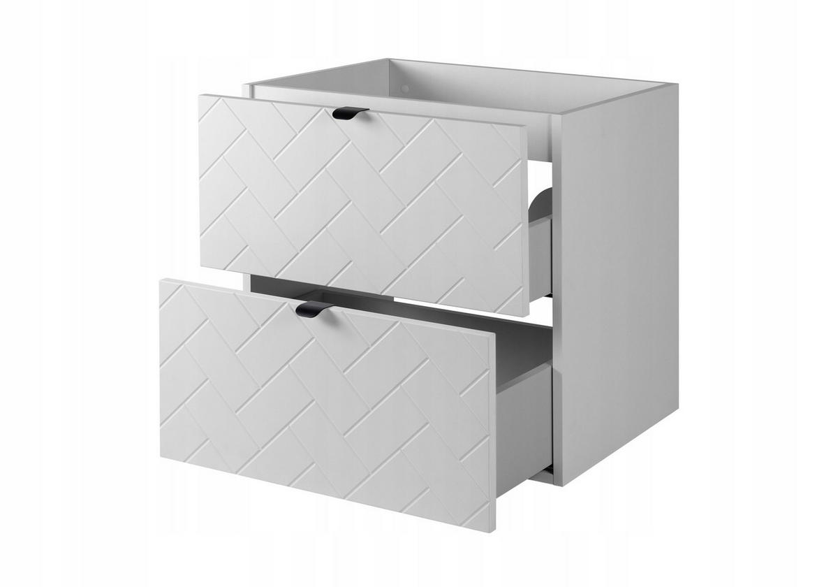 WASCHBECKUNTERSCHRANK Weiß matt 60/46/60 cm - Weiß, Holzwerkstoff (60/60.7/46cm) - Rodan