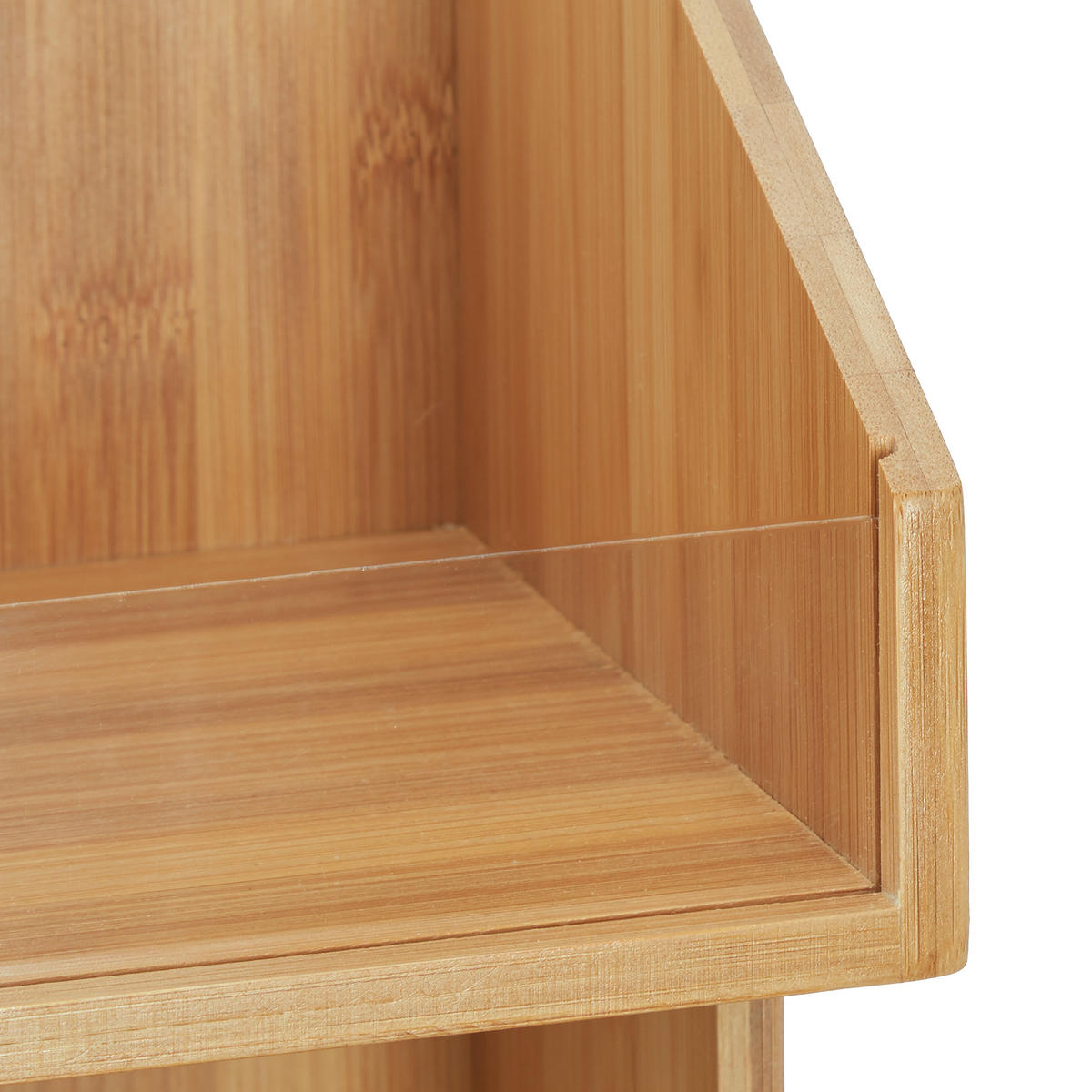 3-STUFIGER Organizer - Hellbraun, Holz (17/18/41cm) - Relaxdays