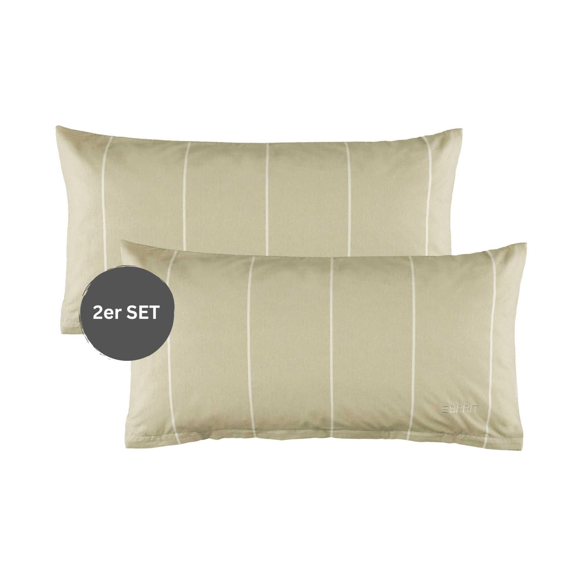 RENFORCÉ KISSENBEZÜGE HARPLINES - Beige, Textil (40/80cm) - Esprit