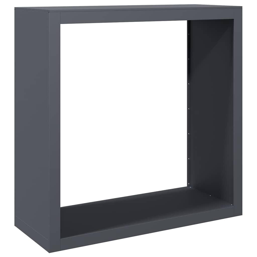 vidaXL Brennholzregal Anthrazit 40x100x100 cm