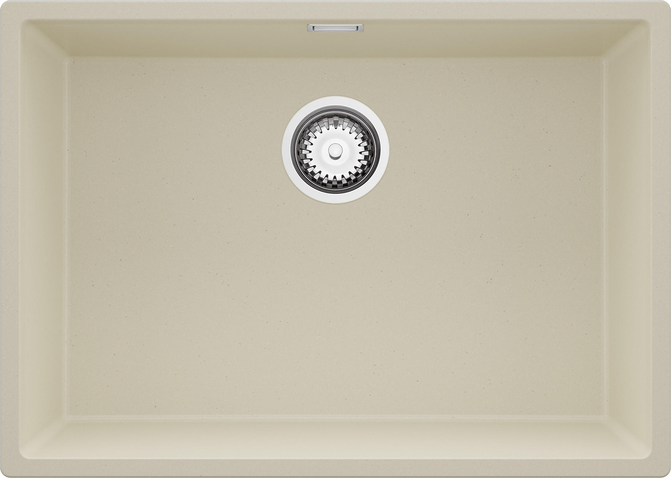 SPÜLBECKEN London Slim, 2-er set Beige 66/47 cm 1 Becken + Ablauf-Set ab 70er Unterschrank - Chromfarben/Beige, Kunststoff (66/20/47cm) - Primagran