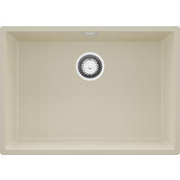 SPÜLBECKEN London Slim, 2-er set Beige 66/47 cm 1 Becken + Ablauf-Set ab 70er Unterschrank - Chromfarben/Beige, Kunststoff (66/20/47cm) - Primagran